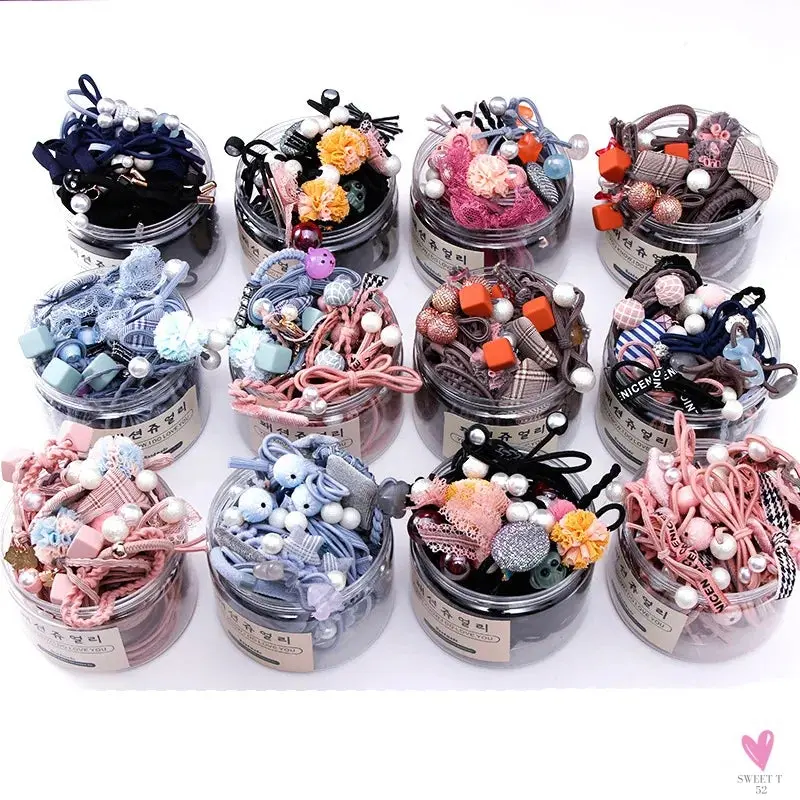 Teens Scrunchy Elastic Hair Bands/Ponytail Holder for Girls - Rubber Rope Ties, Gum Headwear, Scrunchies, Hair Accessories