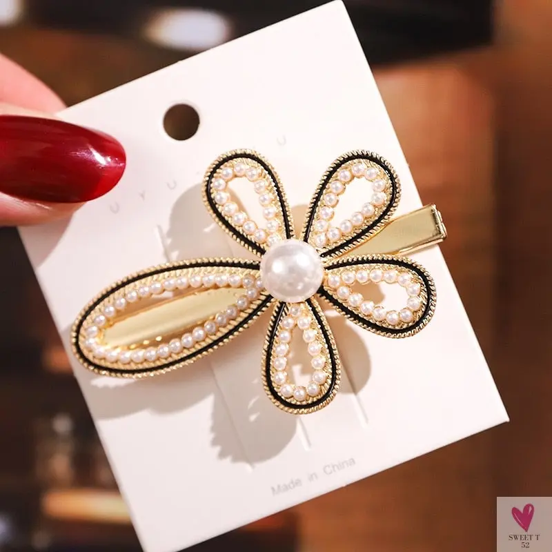 Rhinestone/Pearl Hairpins/Hair Clips in Geometric Patterns for Women & Girls