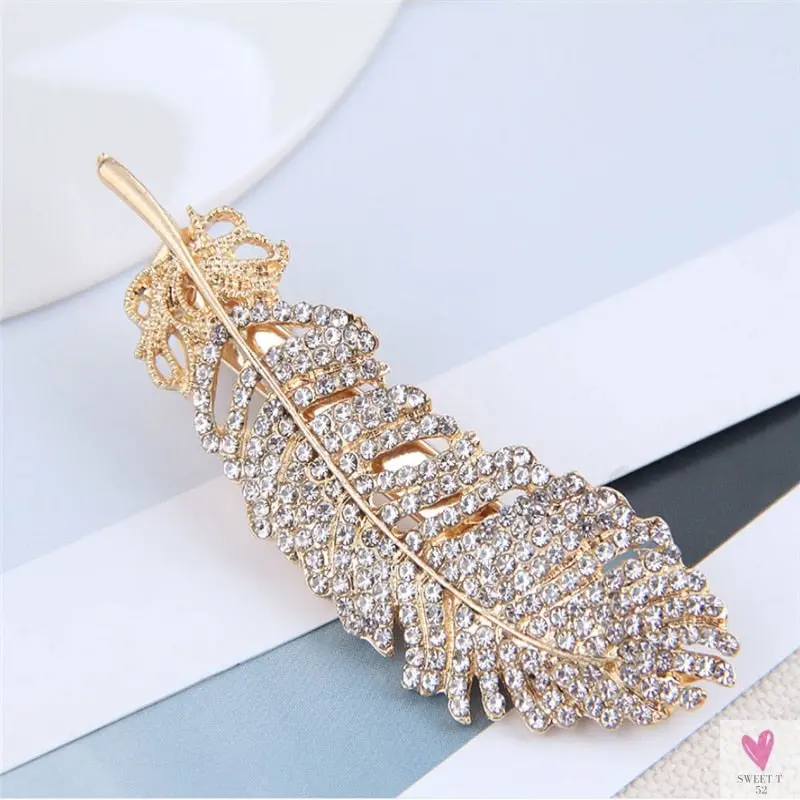 Luxury Crystal Hair Pin/Clip Sets for Women and Girls - 1 to 3 Pieces in Gold or Silver