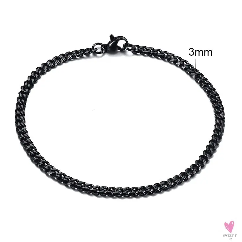 3 - 11 mm Chunky Miami Club Chain Bracelet for Men, Stainless Steel Cuban Link Chain Wristband, Classic Punk Heavy Metal Jewelry