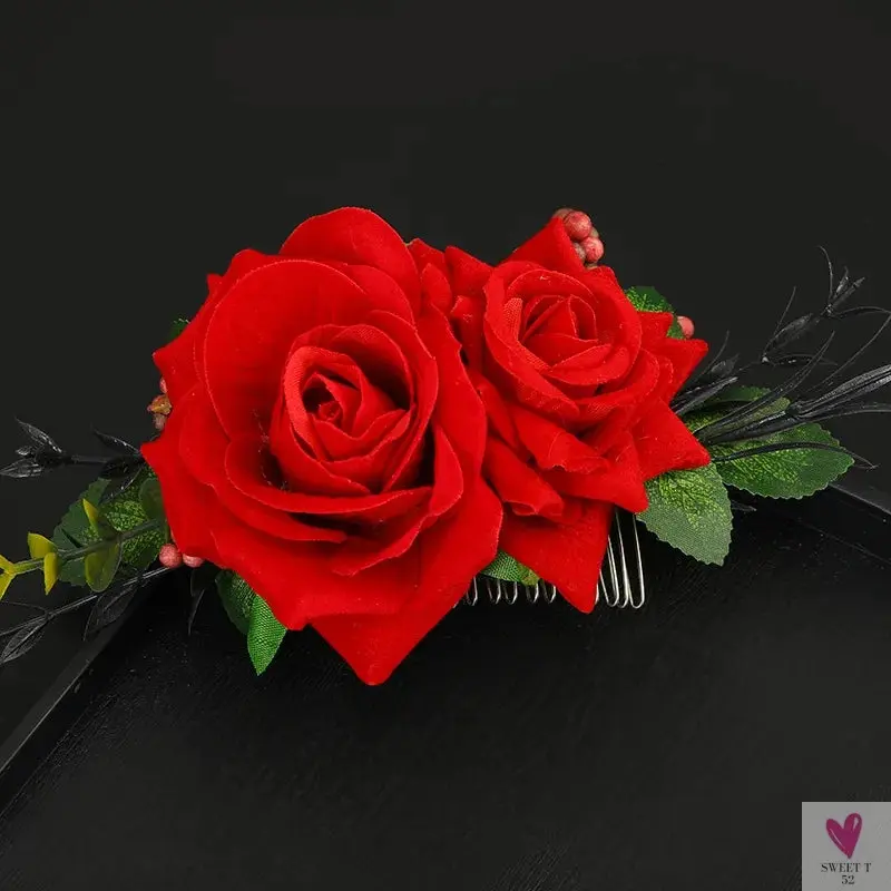 Floral Hair Combs for Summer Weddings, Festivals, Concerts, Holidays - Hair Accessoires for Women & Girlsl