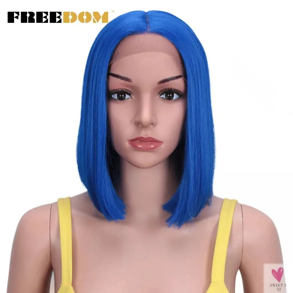 Short Straight Synthetic Bob, Lace Front, Synthetic Wigs for Women and Girls in 9 Colors.