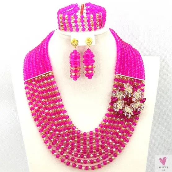 African Beads Jewelry Set - Nigerian Wedding African Beads Jewelry