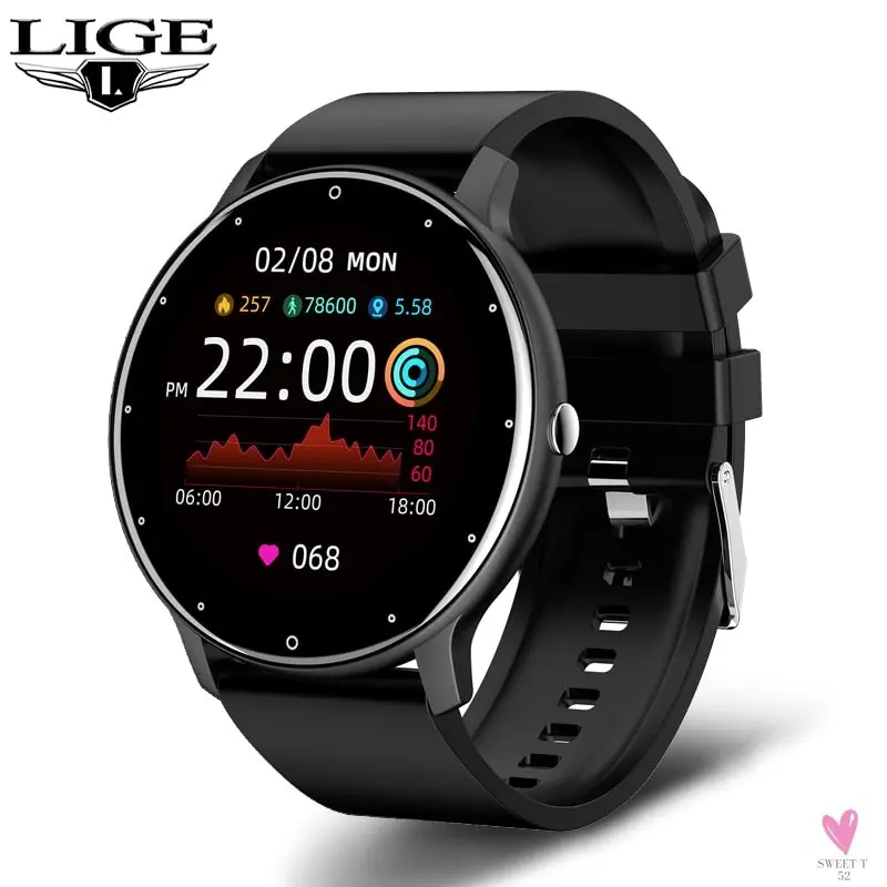 Sports Smart Watch for Men/Women, Fitness Tracker, Sleep Tracker, Heart Rate, Blood Pressure, Alarm & More