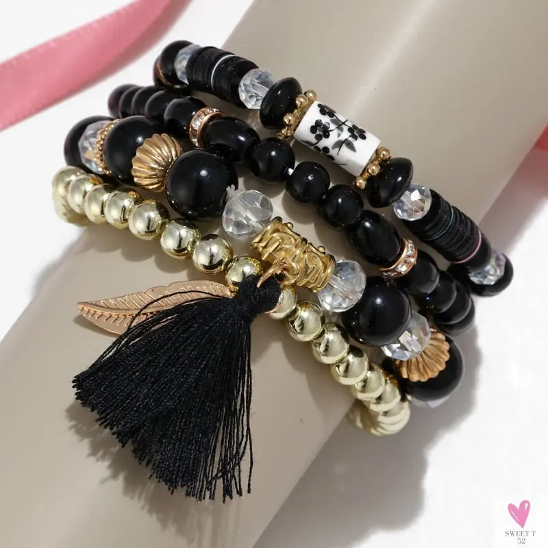 Bohemian Multi-layer Charm Bracelets - Trendy 4-5Pcs Bracelet for Women and Girls
