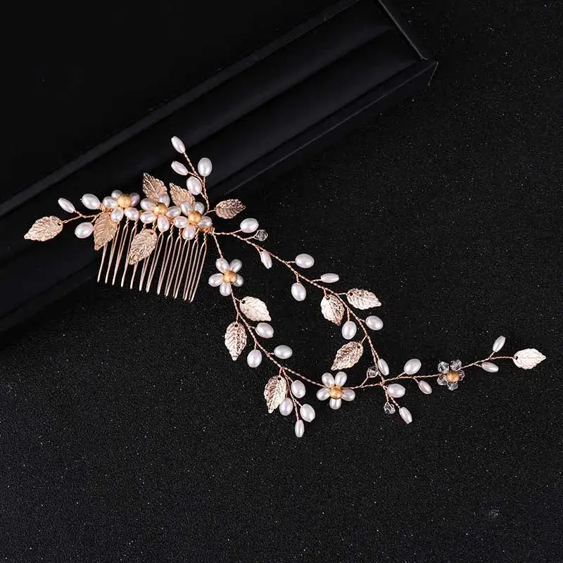 Silver/Gold/Pearl/Rhinestone Hair Accessories, Crystal Bridal Headdress/Hair Combs for Women & Girls