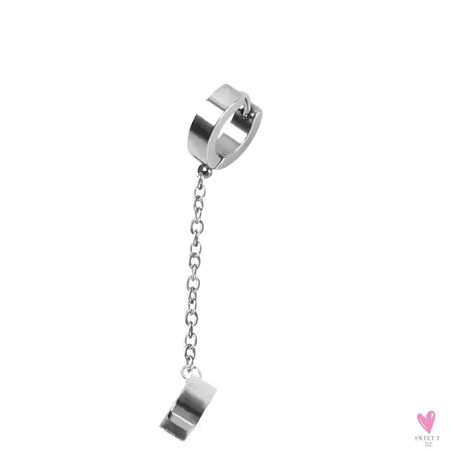 Punk/Rock Style Stainless Steel Hoop Earrings for Men/Women - Hip Hop Earrings for Men/Women