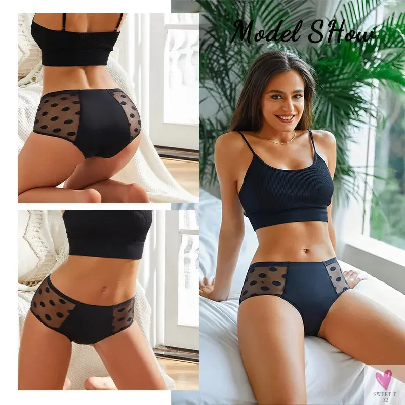 Leak Proof Briefs, Wave Point, Women's Underwear, Seamless Briefs for Menstrual Periods
