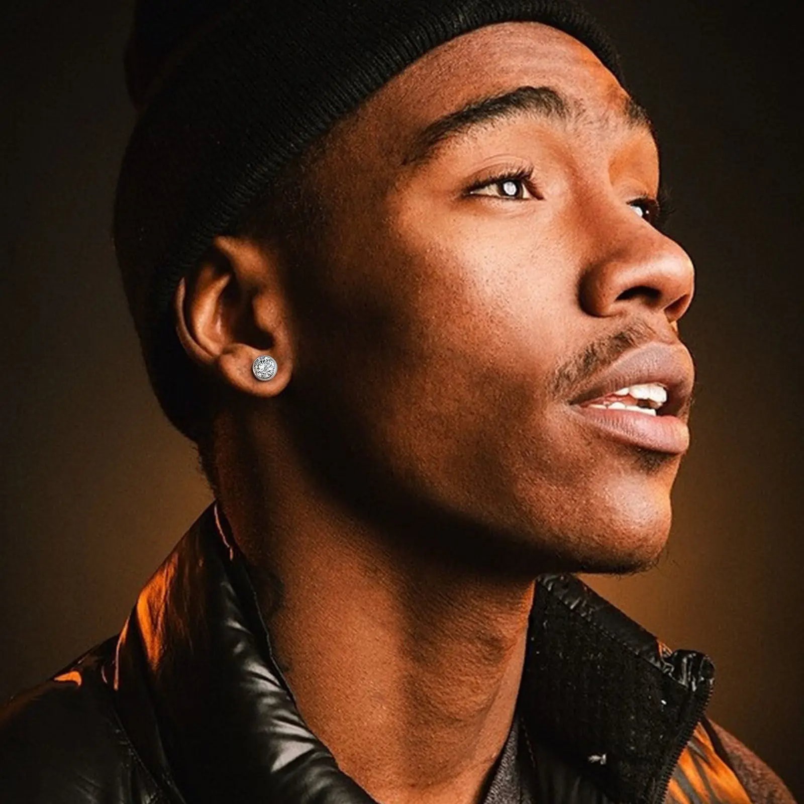 Stud Earrings in Stainless Steel for Men and Women - Hip Hop Earrings