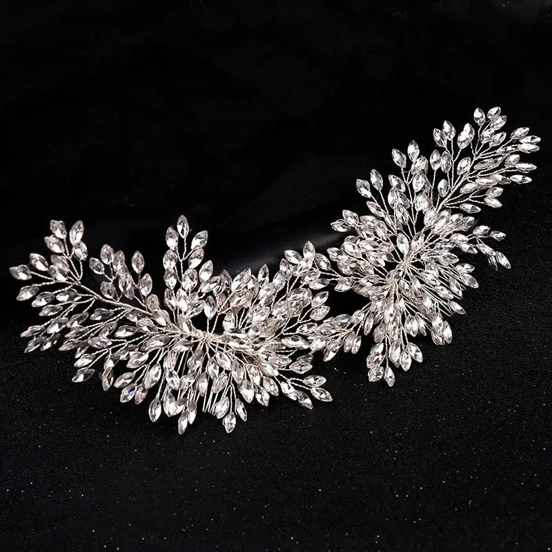 Luxury Crystal Pearl Flower Hair Comb/Headband/Tiara For Women & Girls - Bridal Wedding Hair Accessories/Hair Jewelry