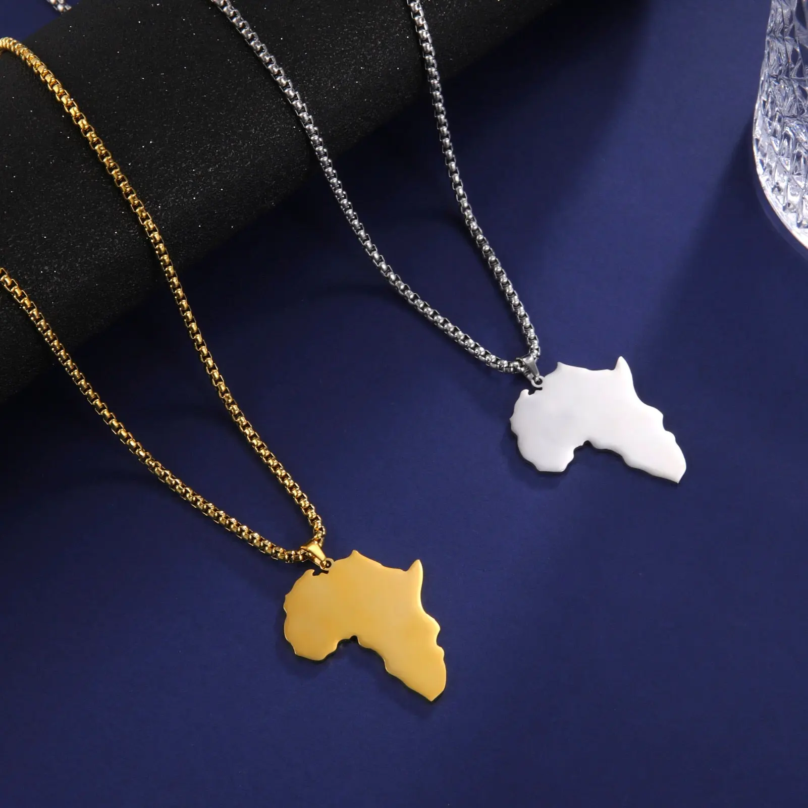 Mama Africa Necklace for Women/Men/Boys & Girls, Pendant Style, in Gold & Silver