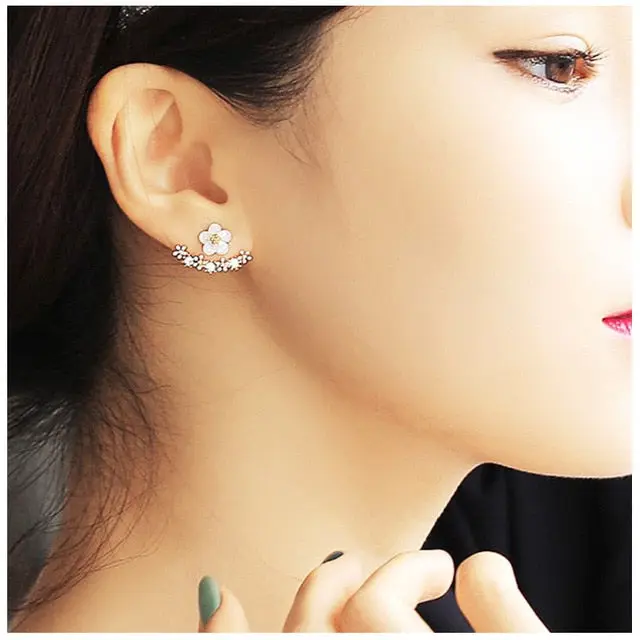 Simulated Pearl/Crystal Stud Earrings In Intricate Patterns for Women and Girls