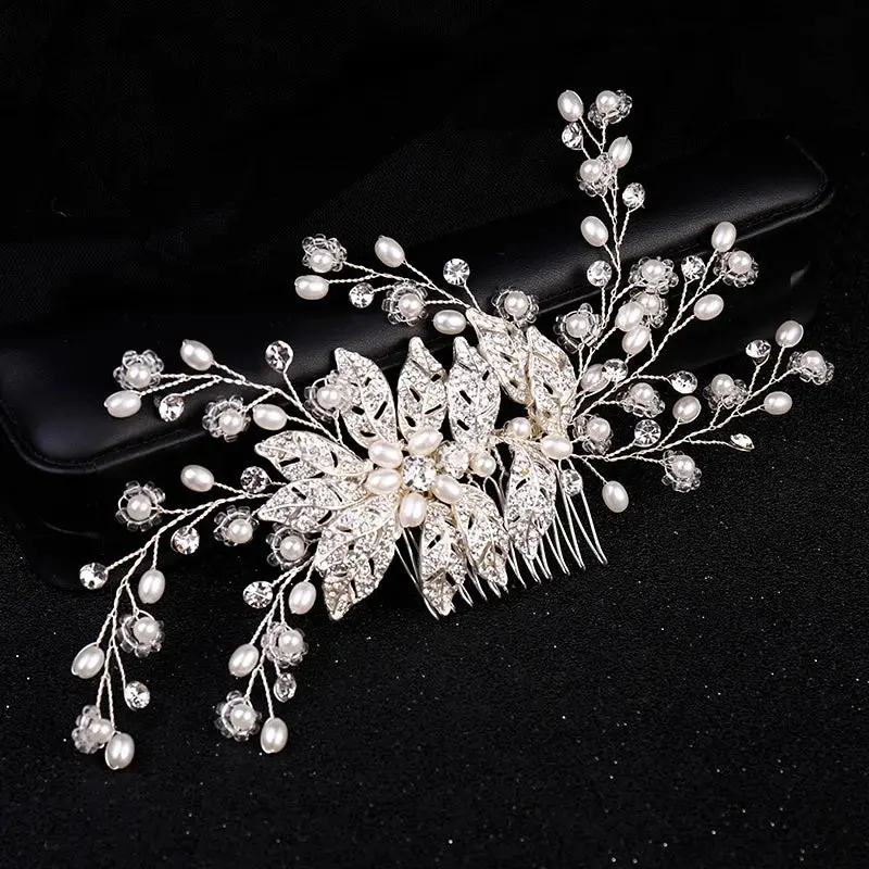 Luxury Crystal Pearl Flower Hair Comb/Headband/Tiara For Women & Girls - Bridal Wedding Hair Accessories/Hair Jewelry