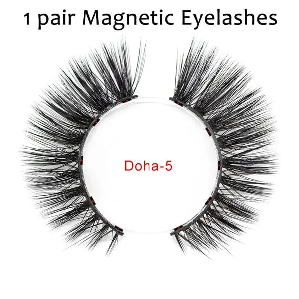 Double Layer Magnetic False Eyelashes & Eye Liner With Tweezers for Women and Girls