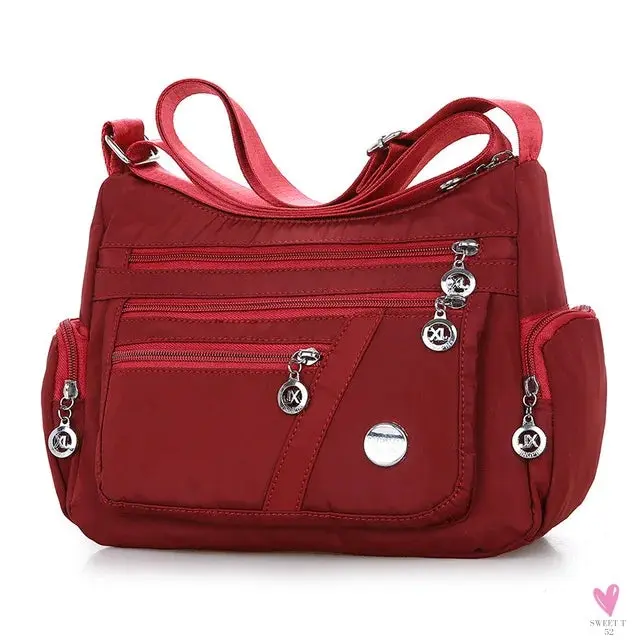 Waterproof Shoulder Bag - Women's Casual Crossbody Bag - Multifunction Shopping Handbag