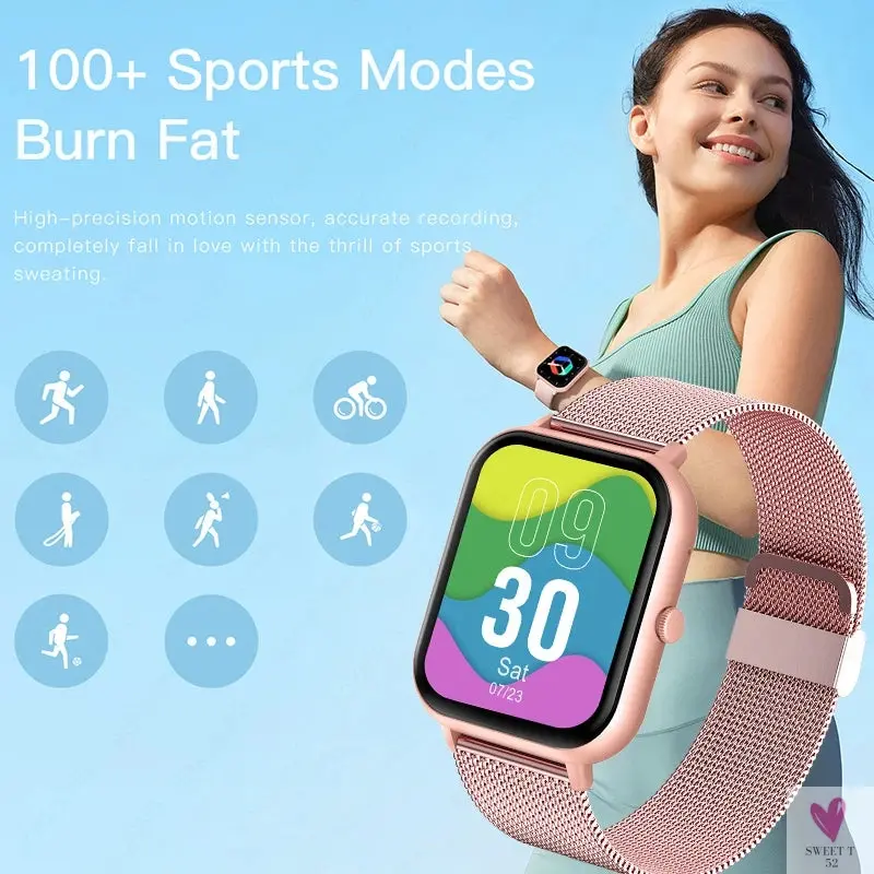 New Smart Watch for Men/Women - Heart Rate, Blood Pressure, Fitness Tracker, Bluetooth Call, Smart Watch