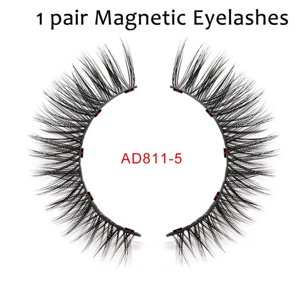 Double Layer Magnetic False Eyelashes & Eye Liner With Tweezers for Women and Girls