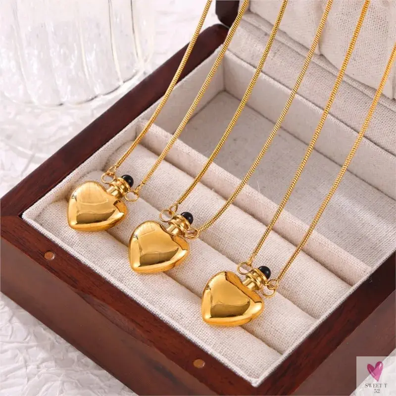 Stainless Steel Heart Pendant Necklace for Women  & Girls. Fashion Fine Chain Necklace, Gold Plated Jewelry