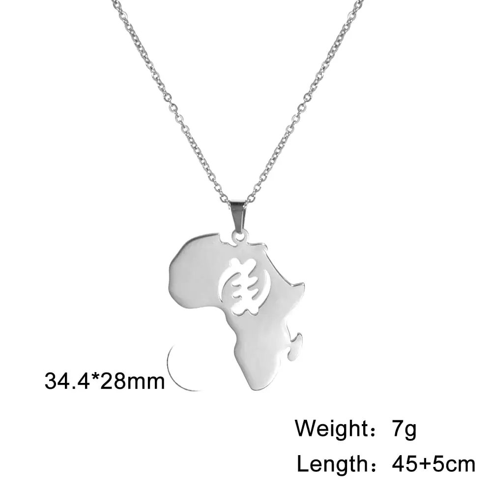Mama Africa Necklace for Women/Men/Boys & Girls, Pendant Style, in Gold & Silver