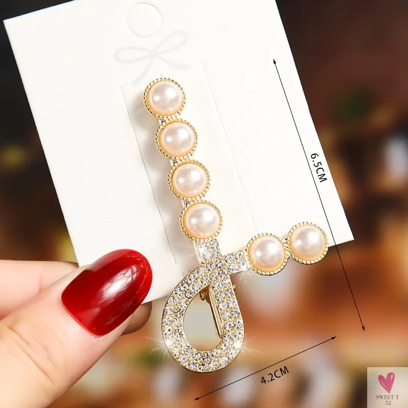 Rhinestone/Pearl Hairpins/Hair Clips in Geometric Patterns for Women & Girls