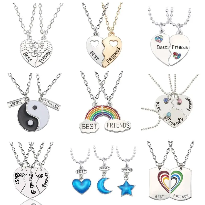 Best Friend Pendant Necklace - Big Sis, Middle Sis and Little Sis - Girls