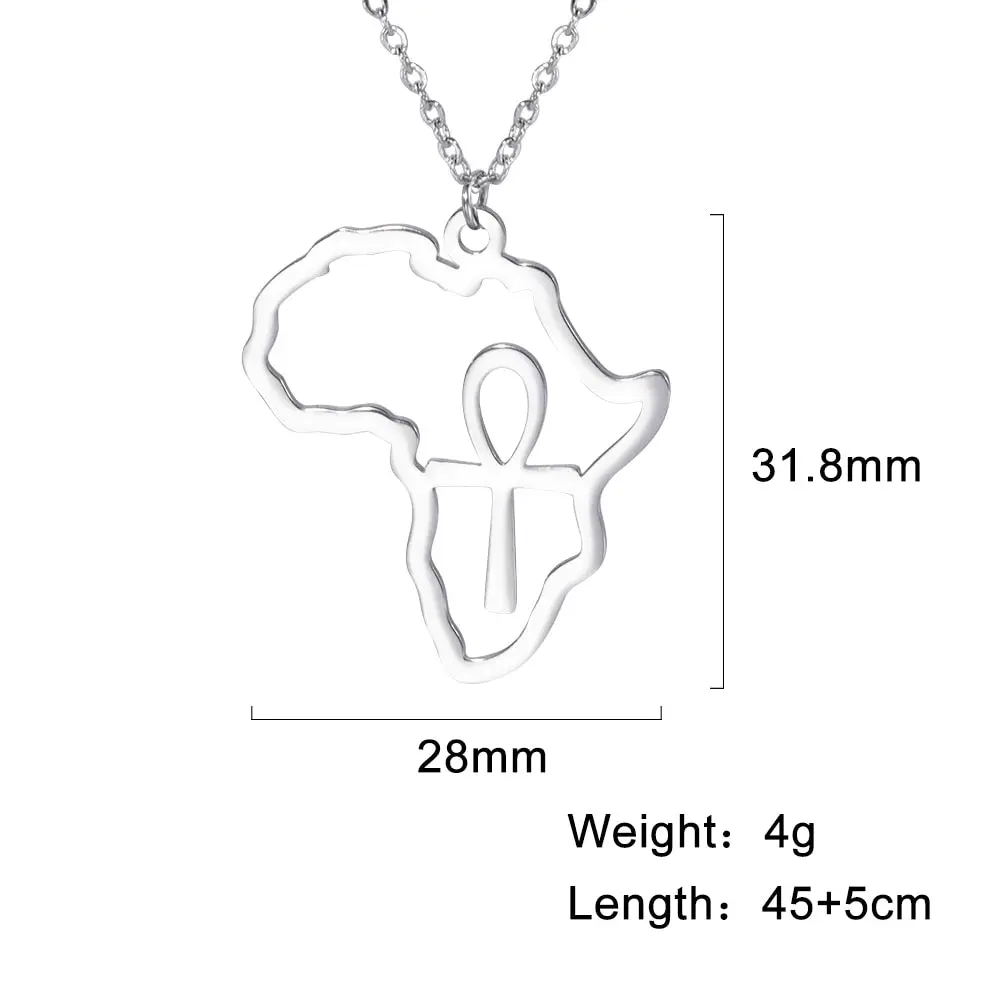 Mama Africa Necklace for Women/Men/Boys & Girls, Pendant Style, in Gold & Silver