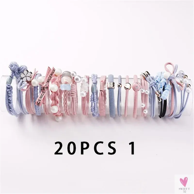 Teens Scrunchy Elastic Hair Bands/Ponytail Holder for Girls - Rubber Rope Ties, Gum Headwear, Scrunchies, Hair Accessories