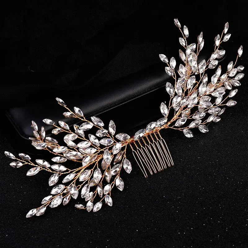 Luxury Crystal Pearl Flower Hair Comb/Headband/Tiara For Women & Girls - Bridal Wedding Hair Accessories/Hair Jewelry