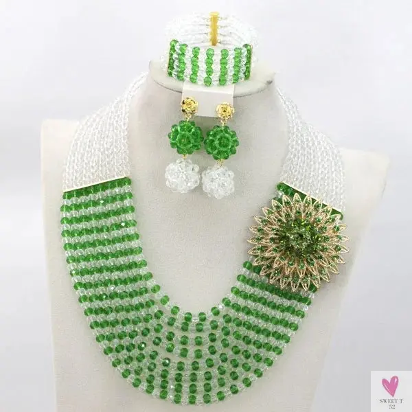 African Beads Jewelry Set - Nigerian Wedding African Beads Jewelry