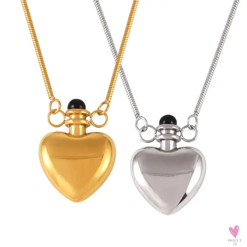 Stainless Steel Heart Pendant Necklace for Women  & Girls. Fashion Fine Chain Necklace, Gold Plated Jewelry
