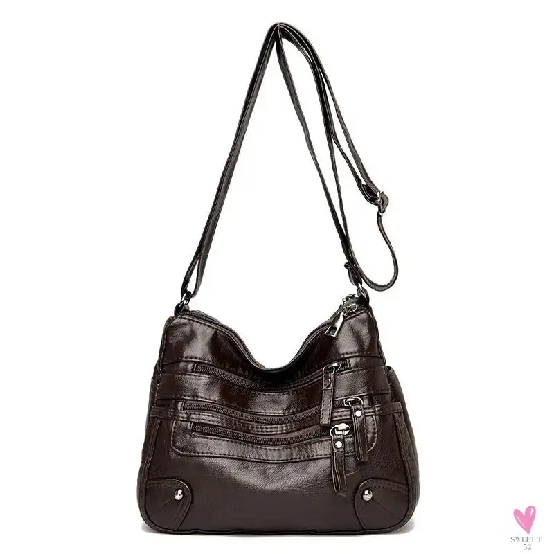 Multi-Layer Luxury PU Leather Casual Cross Body Shoulder Bags for Women & Girls - High Quality Soft PU Leather Crossbody Messenger Bags