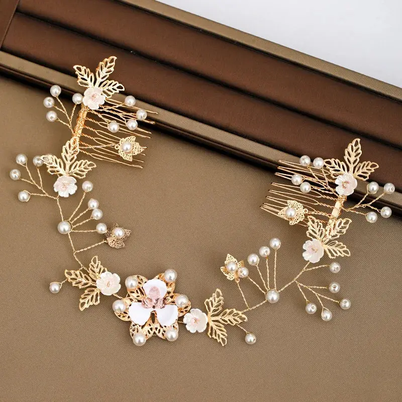 Silver/Gold/Pearl/Rhinestone Hair Accessories, Crystal Bridal Headdress/Hair Combs for Women & Girls