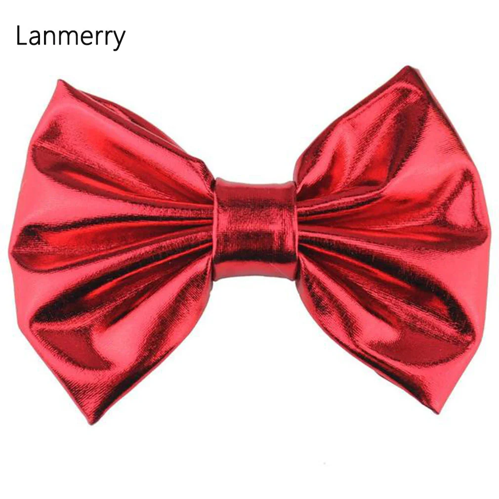 10pcs/lot - 5 Inch Big Shiny Metallic Glitter Bow Hair Clips for Children & Kids - Hair Bows for Little Girls, Hair Accessories