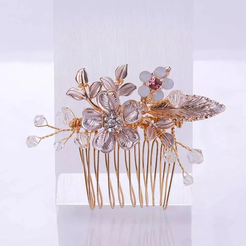 Silver/Gold/Pearl/Rhinestone Hair Accessories, Crystal Bridal Headdress/Hair Combs for Women & Girls
