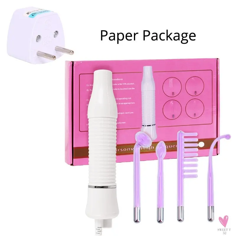 High Frequency Facial Machine, Remove Wrinkles, Acne Tool, Skin Beauty Spa, Electrotherapy Wand Glass  for Women