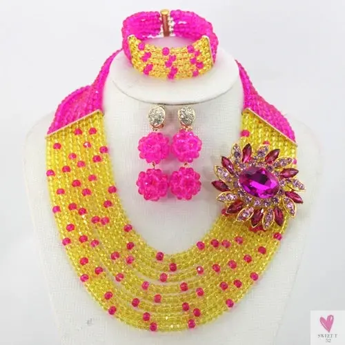 African Beads Jewelry Set - Nigerian Wedding African Beads Jewelry