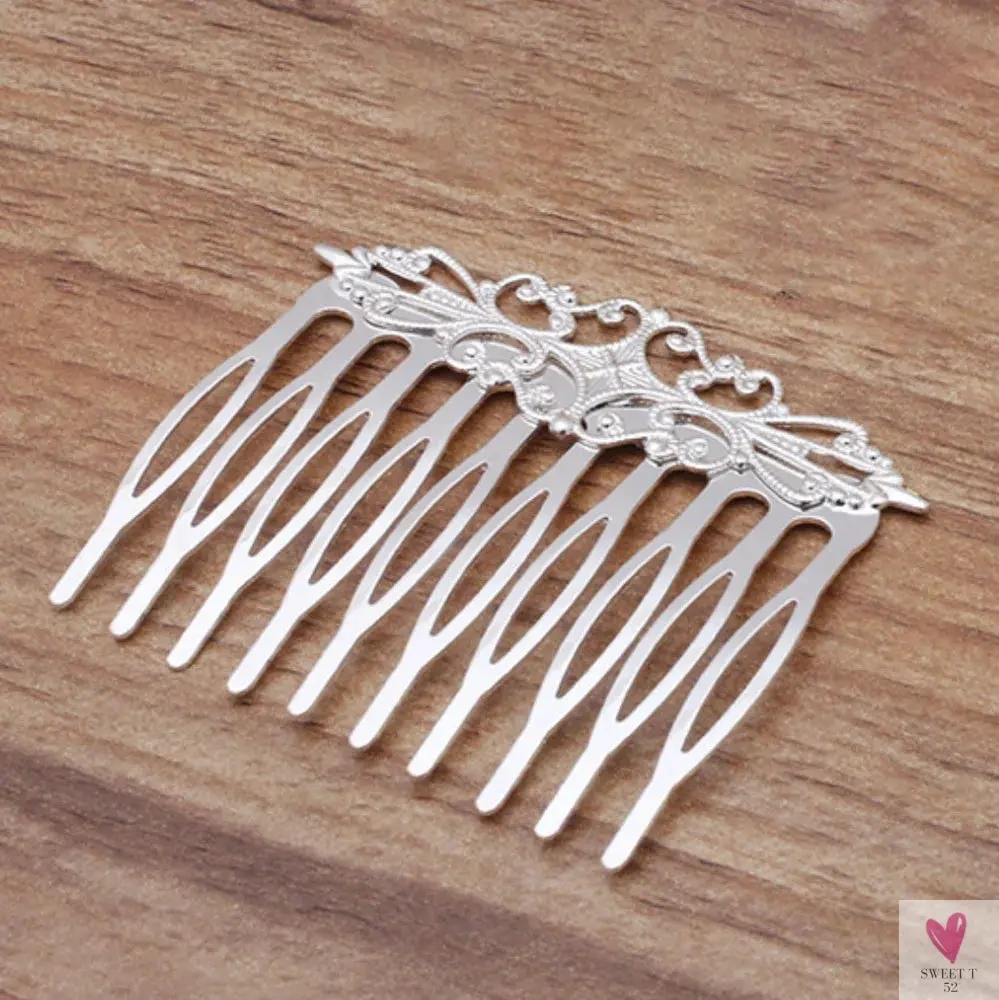 Copper Vintage 10 Teeth Hair Combs Jewelry for Women - Charming Flower Hairpins/Hairclips/Barrettes. Retro Hair Wear Accessories