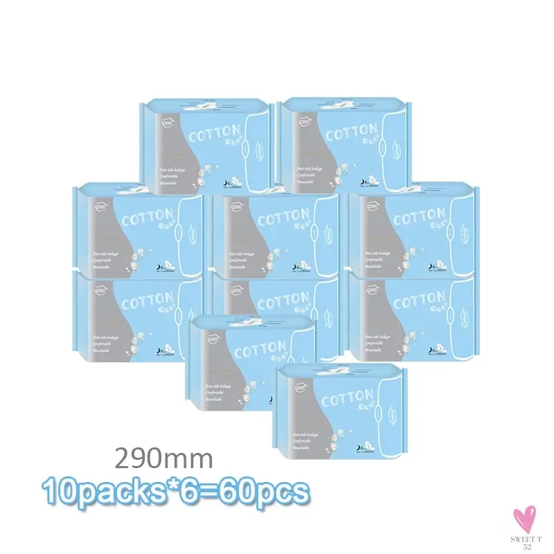 10 Pack Sanitary Napkins for Women & Girls - Menstrual Pads, Feminine Organic Panty Liners for Daily Use