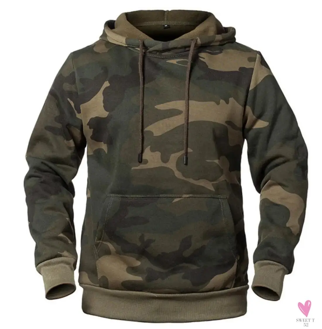 Men's Winter Casual Fleece Hoodies/Male Outdoor Camouflage Pullover/Sweatshirts, Hooded, Loose Outerwear