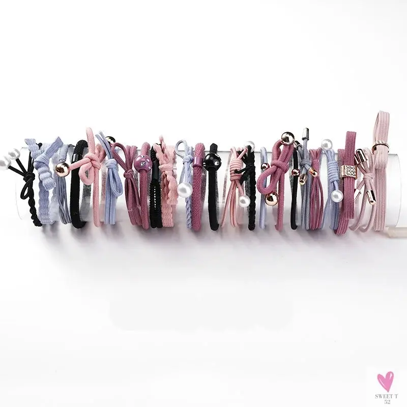 Teens Scrunchy Elastic Hair Bands/Ponytail Holder for Girls - Rubber Rope Ties, Gum Headwear, Scrunchies, Hair Accessories