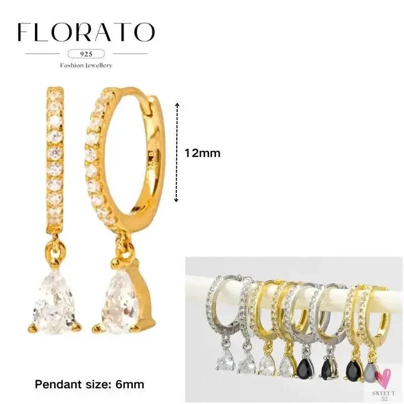 925 Sterling Silver Long Chain Tassel Drop Earrings for Women - Crystal Zircon Star Perforation Earrings, Fine Jewelry