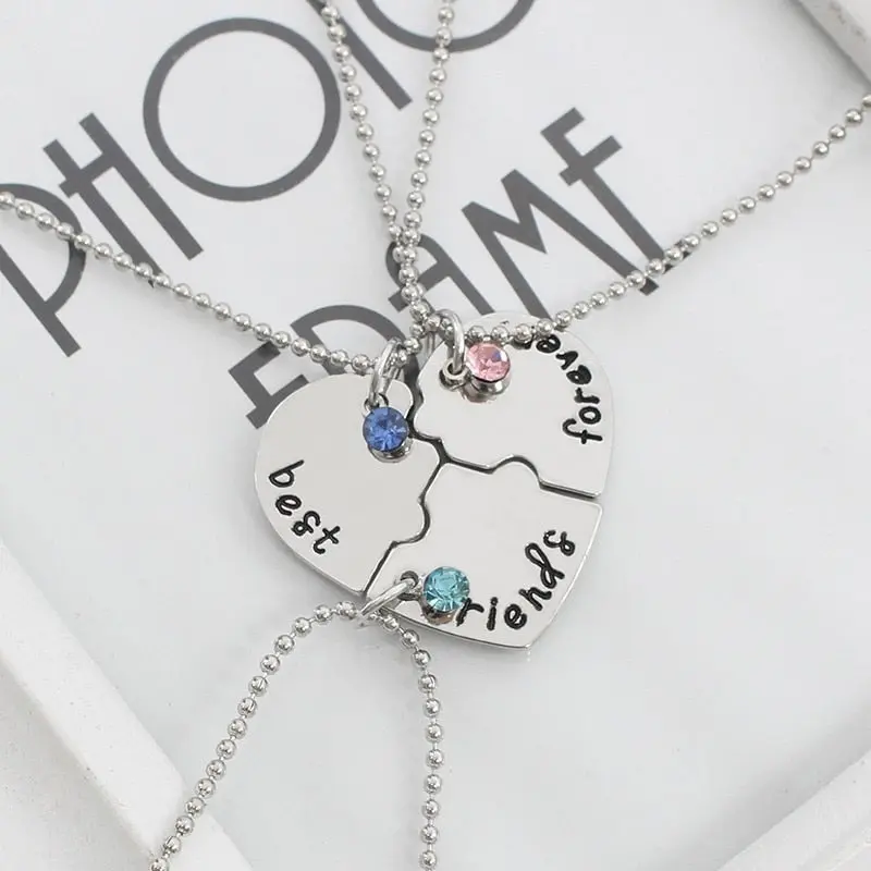 Best Friend Pendant Necklace - Big Sis, Middle Sis and Little Sis - Girls