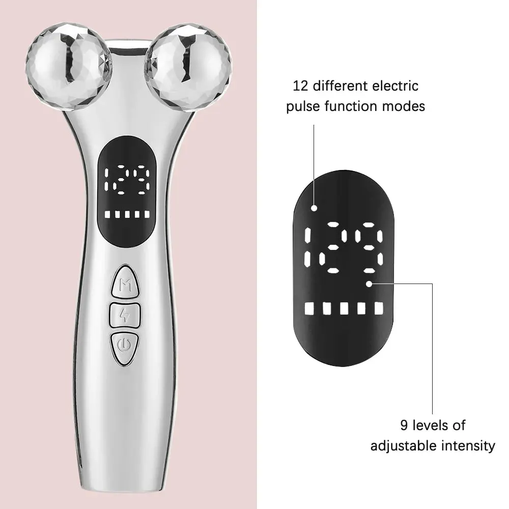 Electric Facial Micro-current Beauty Device, Face Lift Roller/Massager/Skin Tightening