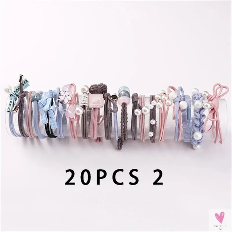 Teens Scrunchy Elastic Hair Bands/Ponytail Holder for Girls - Rubber Rope Ties, Gum Headwear, Scrunchies, Hair Accessories