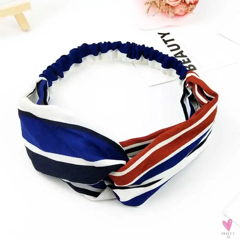 Scrunchies - Women's Knotted Turban Hair Accessories for Girls, Headband Turban/Elastic Hairband/Head Wrap/Striped  Hair Scrunchies