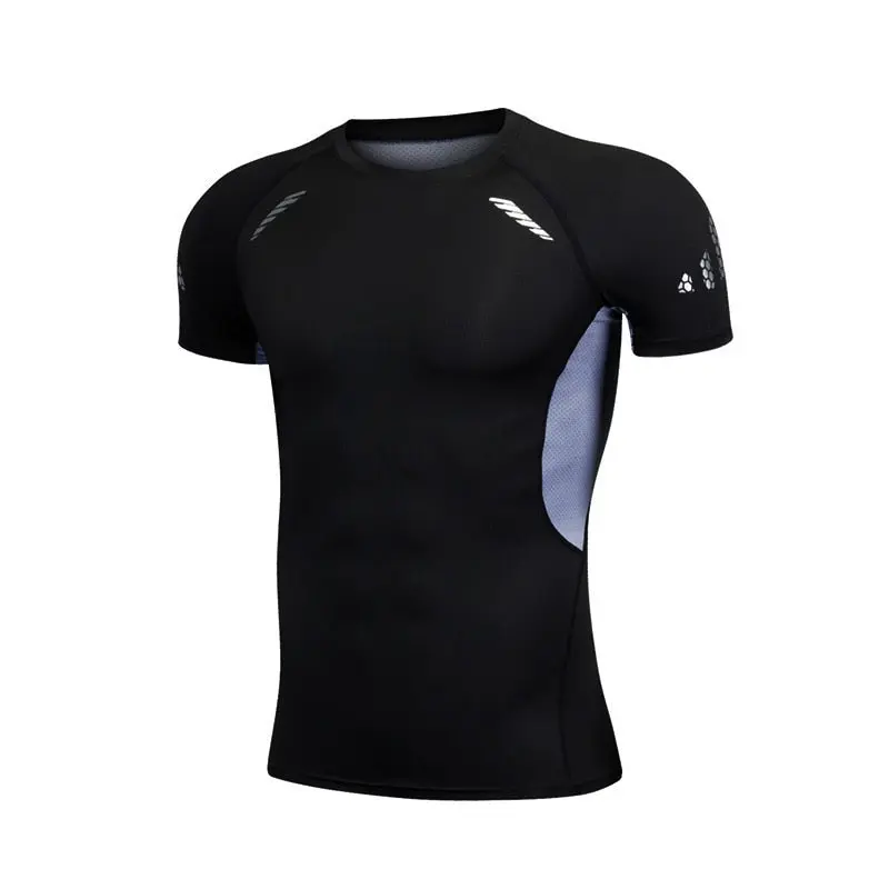 Quick Drying Elastic T-Shirt for Men & Boys, Anti-Wrinkle in 8 Solid Colors for Gym or Sports