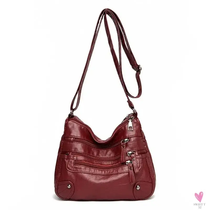 Multi-Layer Luxury PU Leather Casual Cross Body Shoulder Bags for Women & Girls - High Quality Soft PU Leather Crossbody Messenger Bags