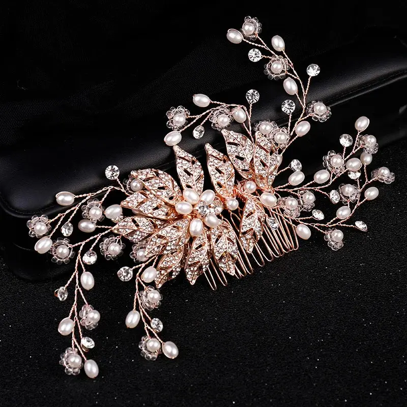 Luxury Crystal Pearl Flower Hair Comb/Headband/Tiara For Women & Girls - Bridal Wedding Hair Accessories/Hair Jewelry