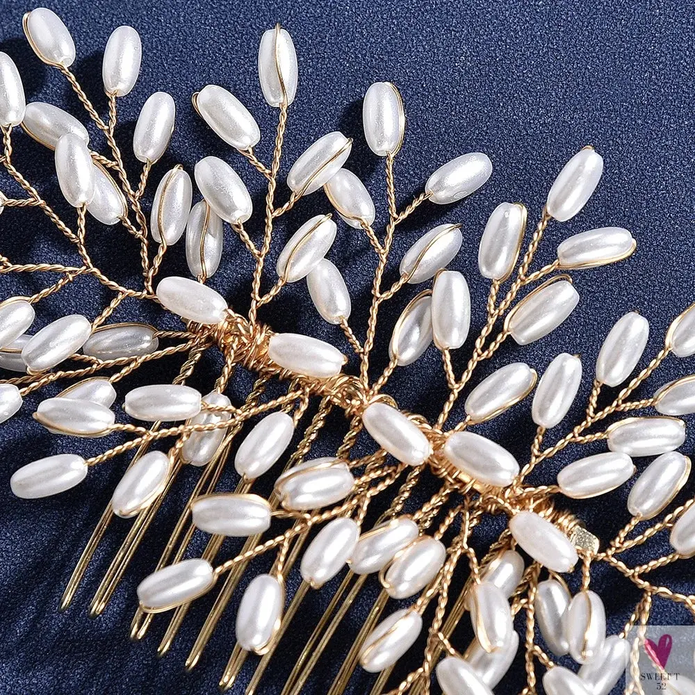 Elegant Hair Pins or Combs for Special Occasions, Weddings and Festivals for Women & Girls
