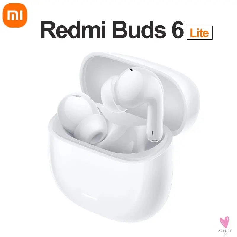 Wireless Bluetooth Earphones - 100% Original Xiaomi Redmi Buds 6 Lite Youth Version Two Earphones, 40Db Noise Cancellation